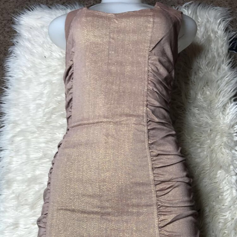 Glittery pinkish brown dress ✨